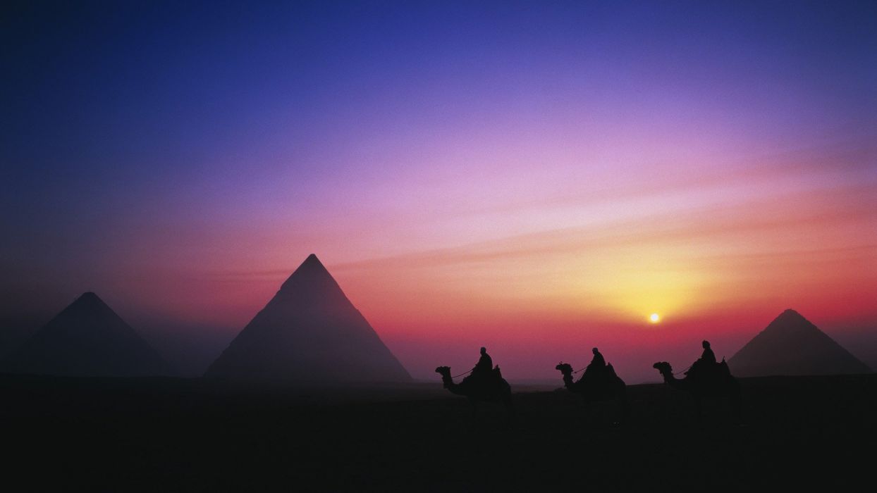 Sun Egypt Morning Giza Pyramids Great Pyramid Of Wallpaper