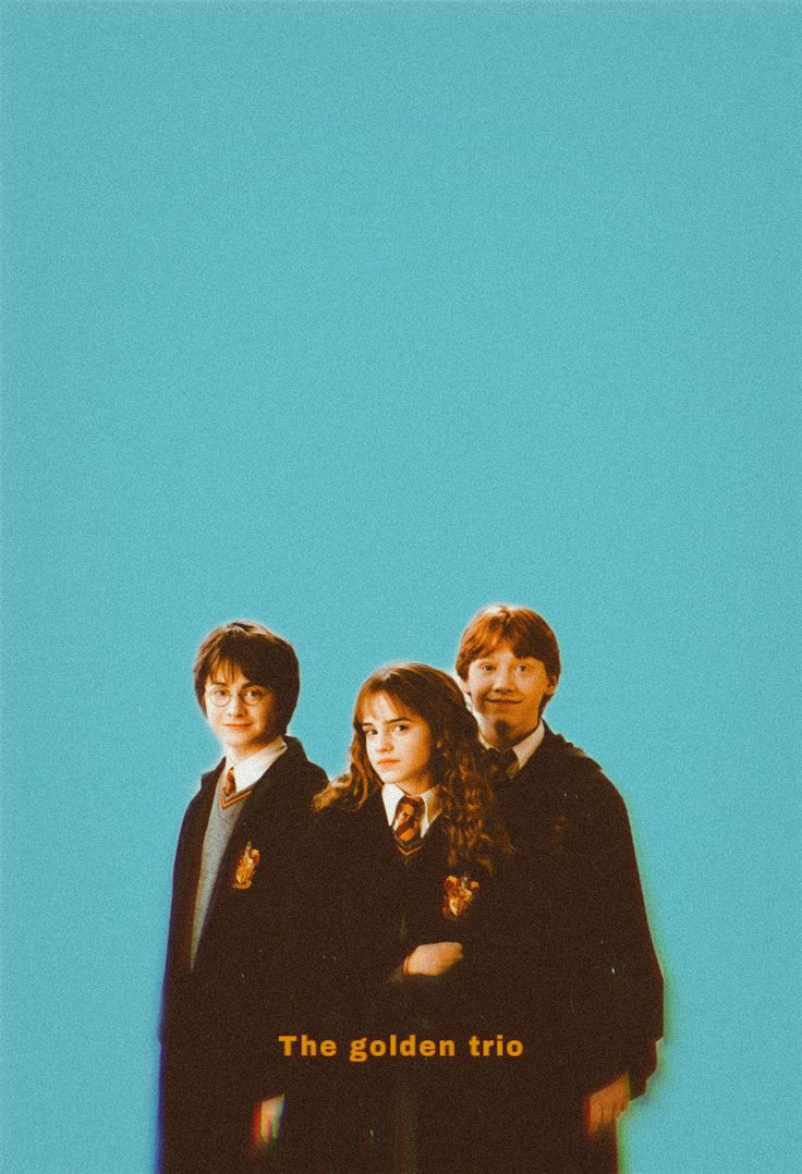 The Golden Trio Aestethic Wallpaper Harry Potter