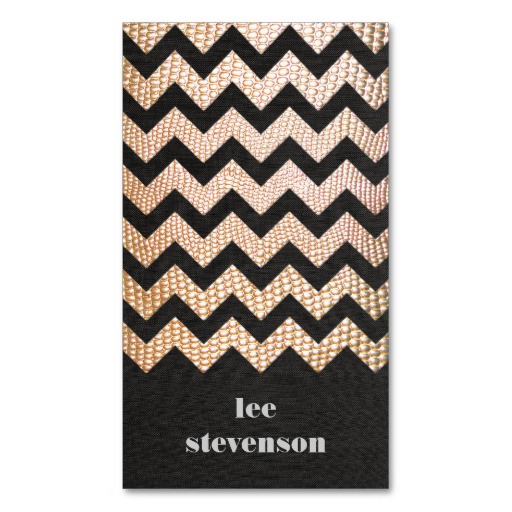 Faux Gold Leaf Zig Zags Pattern Black Linen Background Both The