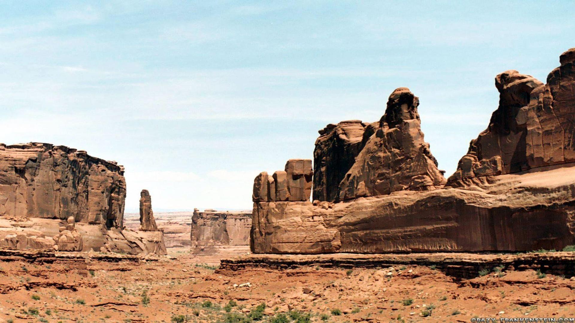 Western Rock Wallpaper Desert Scenic Desktop Background