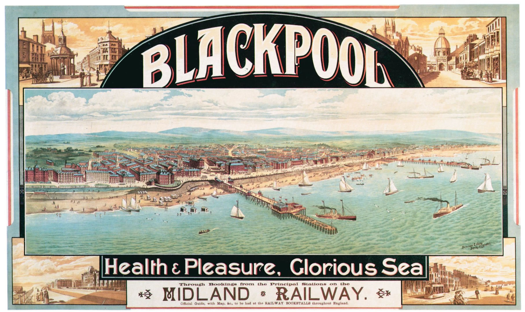 Blackpool Vintage British Railways Posters Wallpaper Image