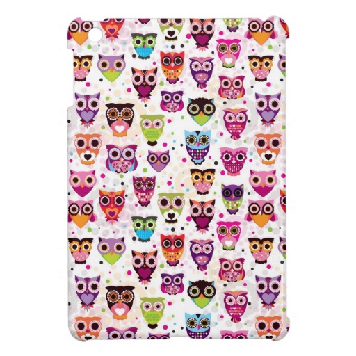 Cute Owl Background Pattern For Kids iPad Mini Case