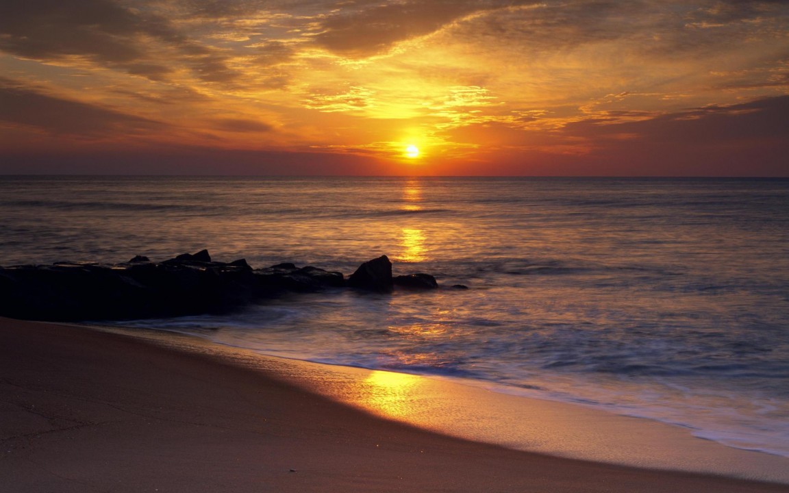 Sunrise Reflection On Ocean HD Desktop Wallpaper Widescreen High