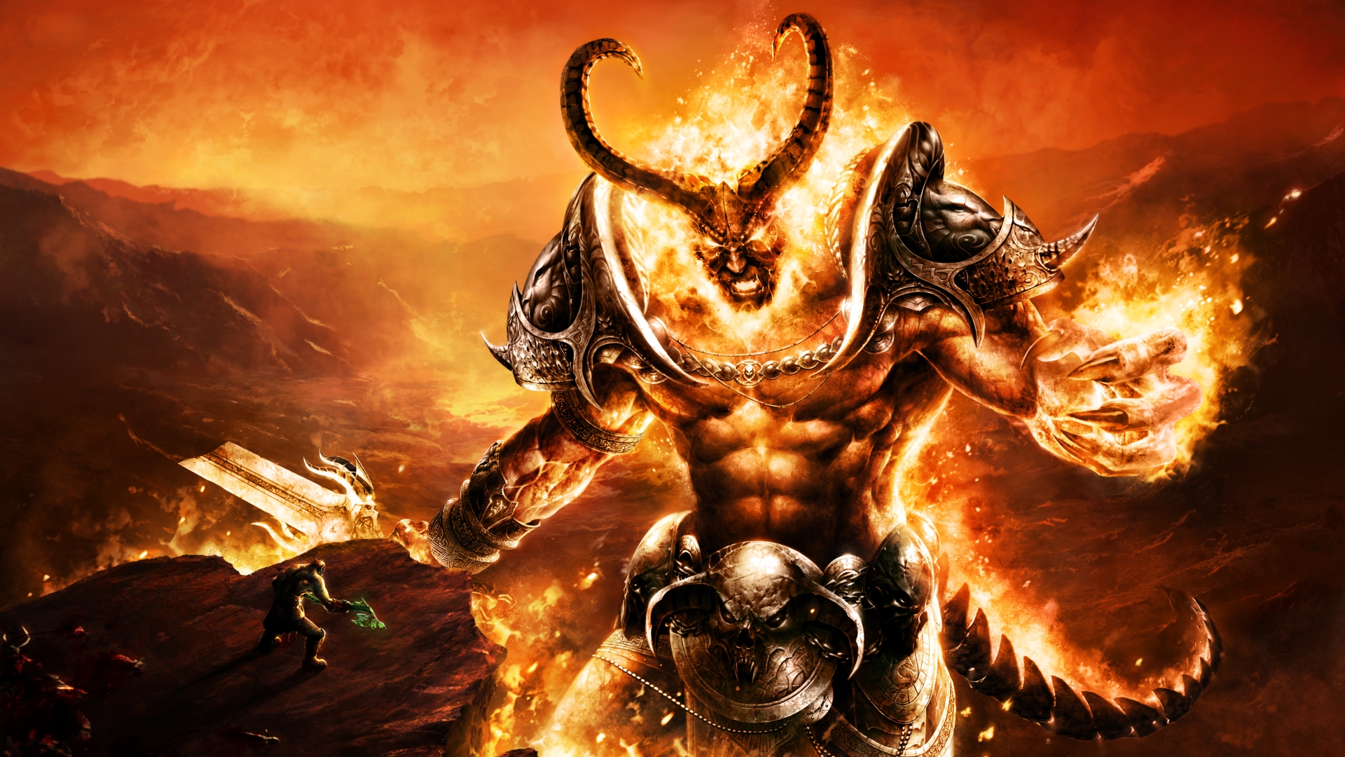 Burning Demon Wallpaper Background