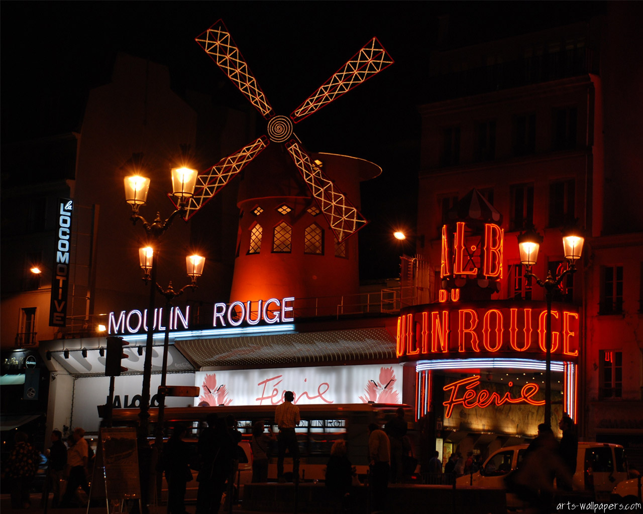 Paris Moulin Rouge Wallpaper Posters Art Prints