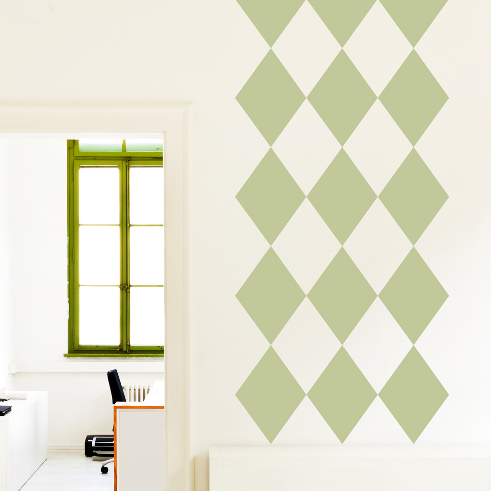 Harlequin Diamonds Wall Decal By Wallums