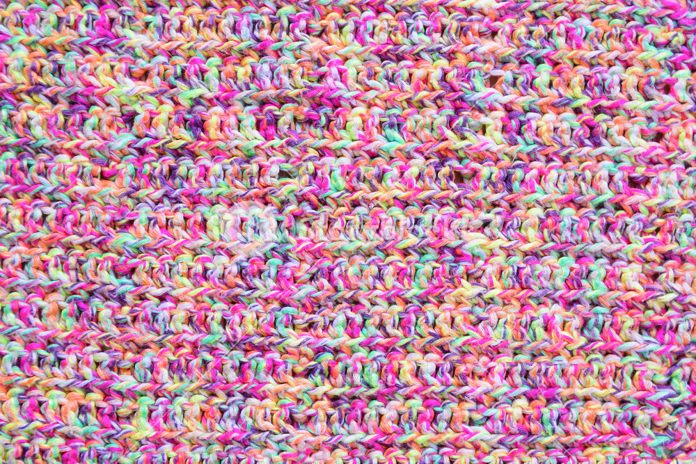 Handmade Colored Wool Blanket Background Textured And Coloured