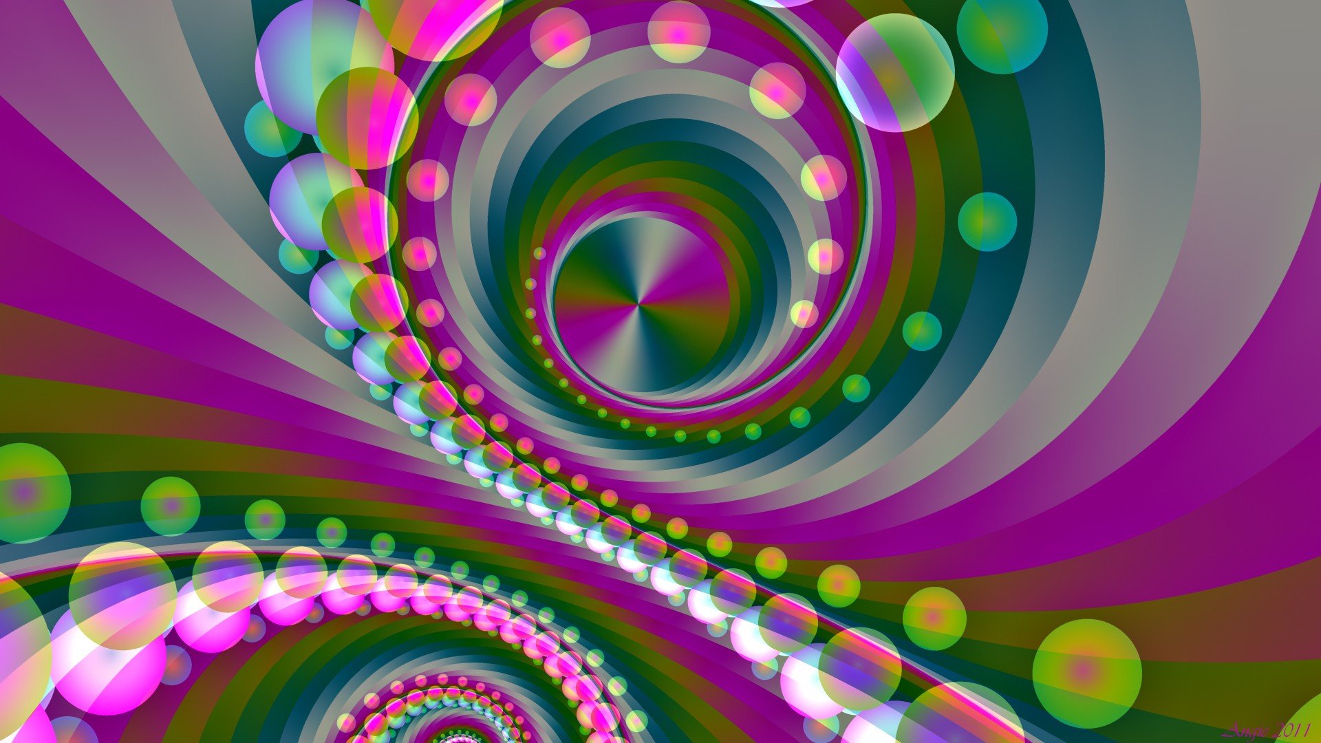 Abstract Multicolor Patterns Psychedelic Digital Art Background