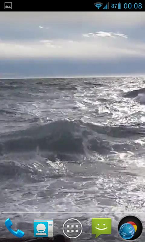  ocean waves live wallpaper hd with calming effect showing a blue ocean 480x800