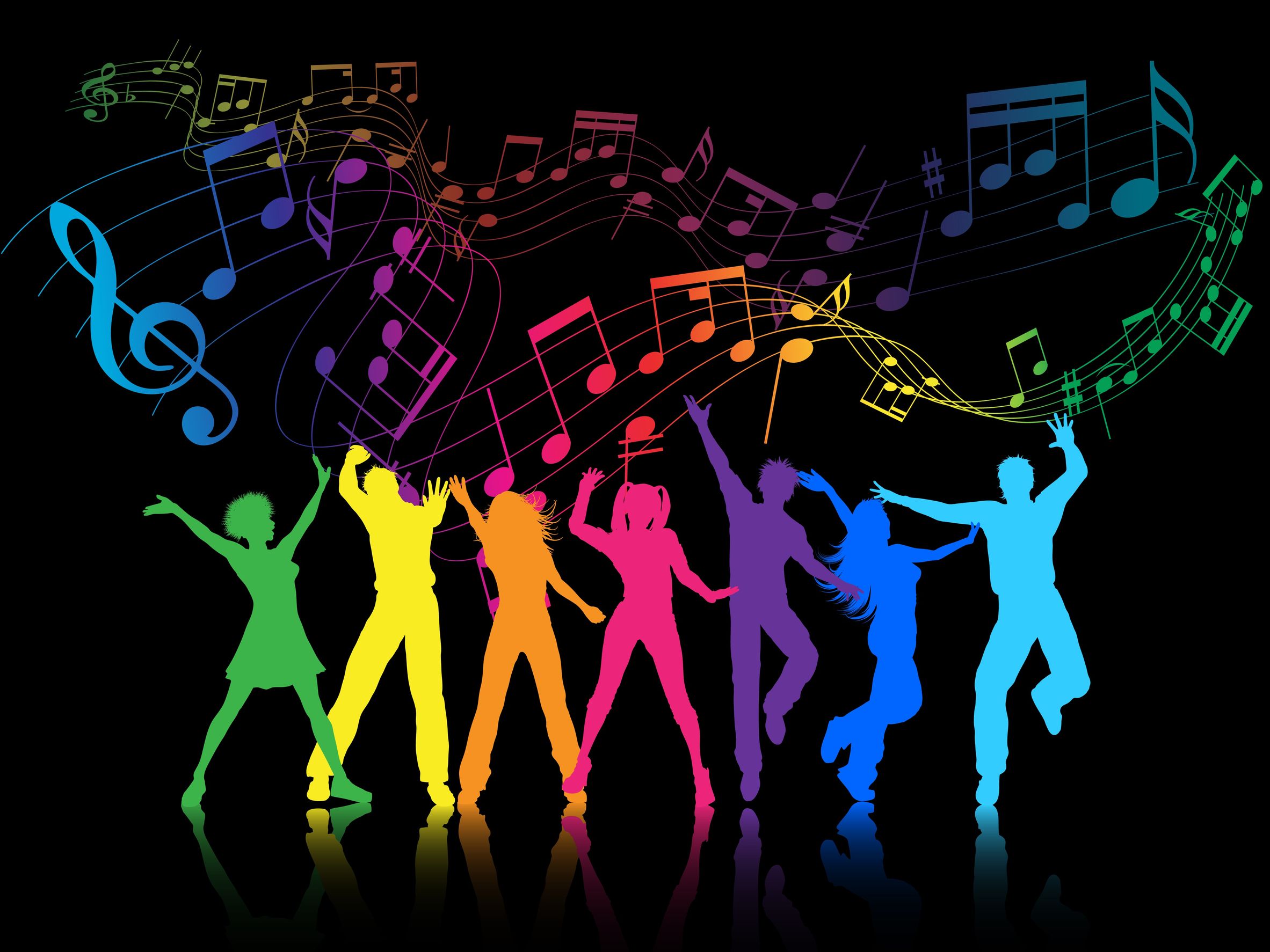 Colorful Music Notes Wallpaper And Background Royalwallpaper Biz