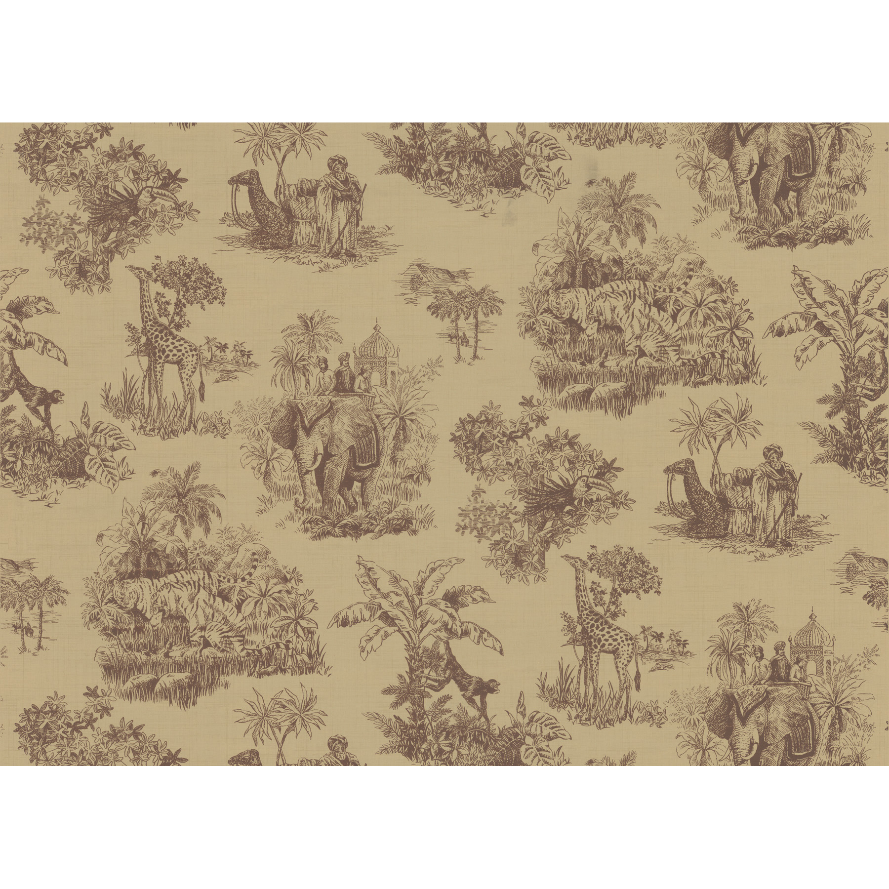 Light Brown Safari Toile Wallpaper Overstock Shopping Top Rated