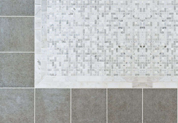 Tiles Surrounding A Hex And Square Mosaic Tile Center