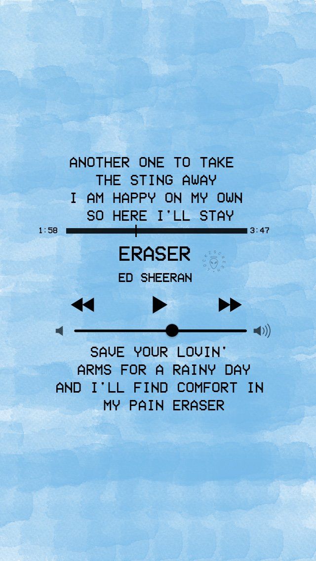 Eraser Ed Sheeran Lyrics Song Wallpaper