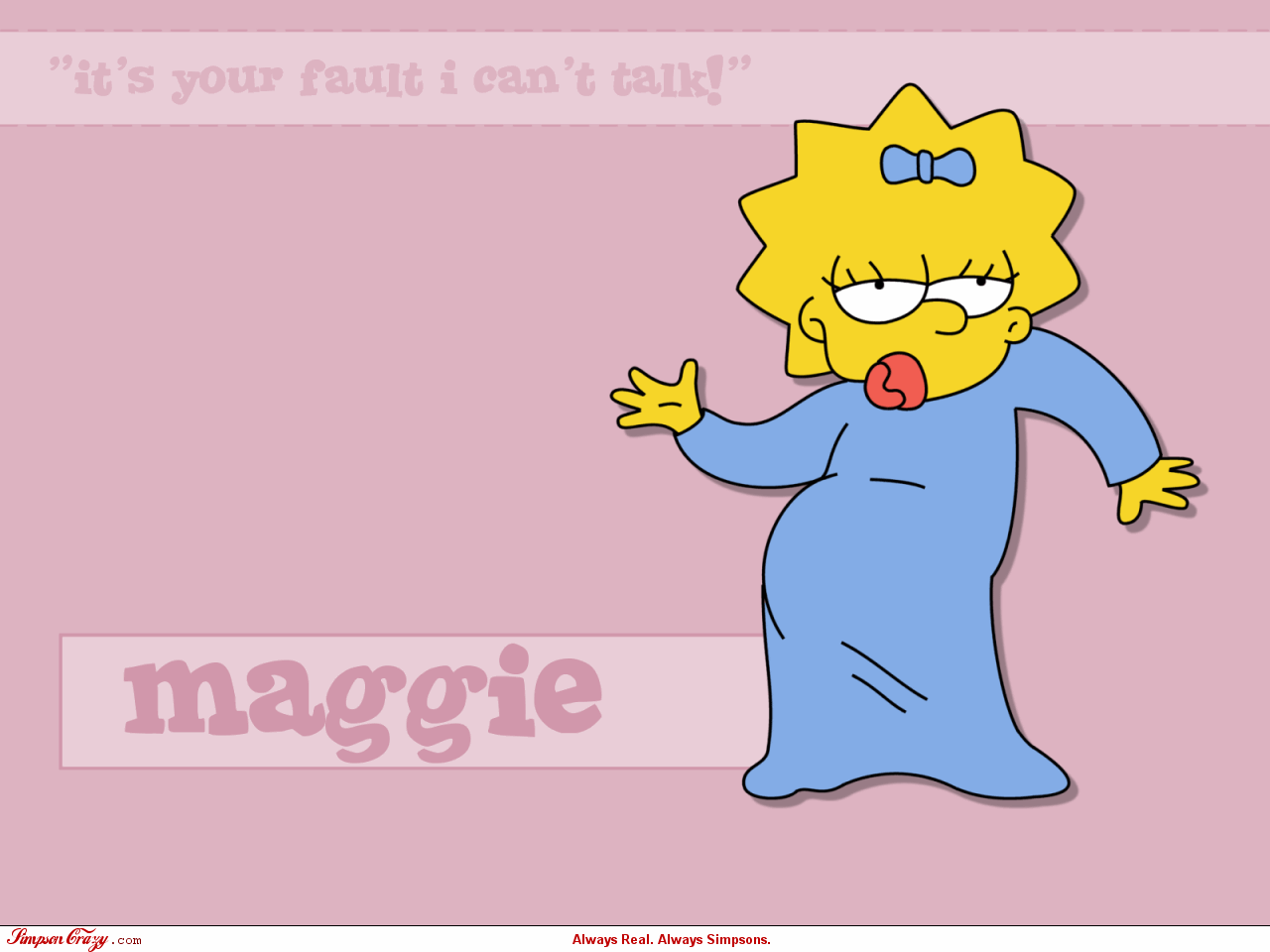 Maggie Tv Simpsons The Wallpaper Background