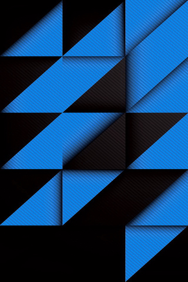 Dark And Blue Triangles Wallpaper iPhone