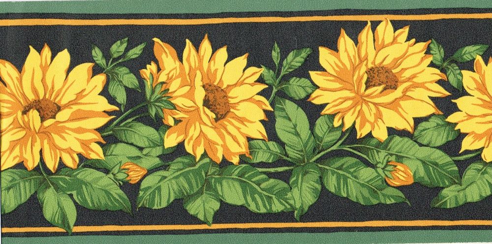 [46+] Sunflower Wallpaper Border | WallpaperSafari.com