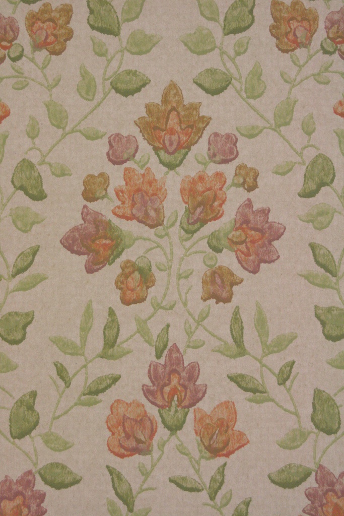 Small pattern floral wallpaper from the 1950s floral wallpaper retro