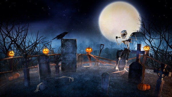 Halloween Graveyard Digital Art