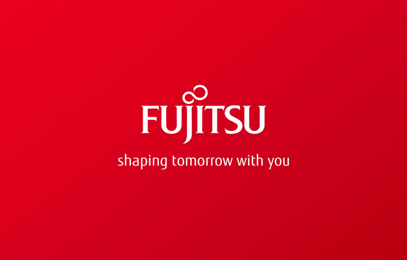 Wallpaper Red Background Fon Fujitsu Futjitsu Lolgo