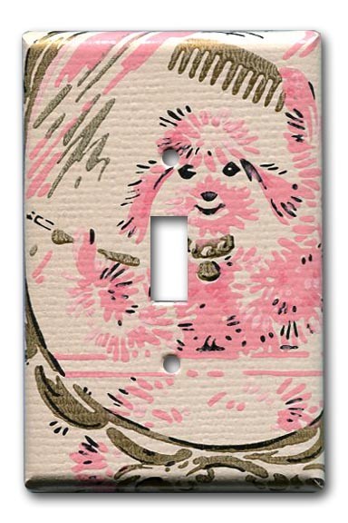Preening Pink Poodle S Vintage Wallpaper Switch By Fondue