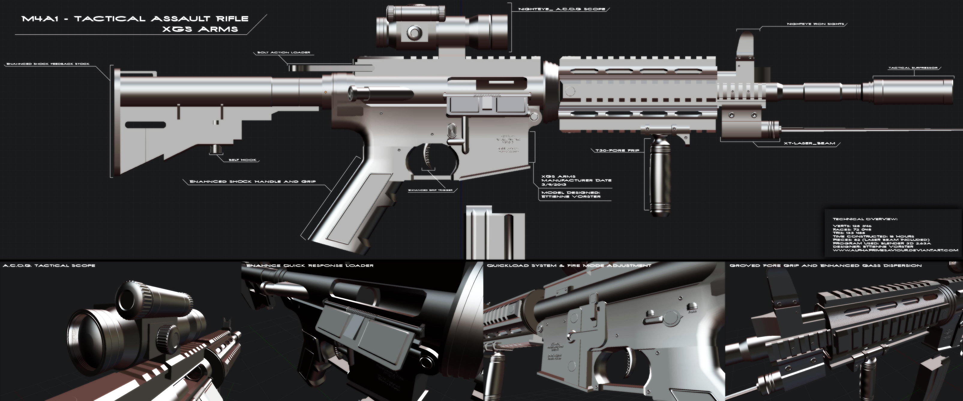 M4a1 Weapon Gun Military Rifle Police Poster Y Wallpaper Background