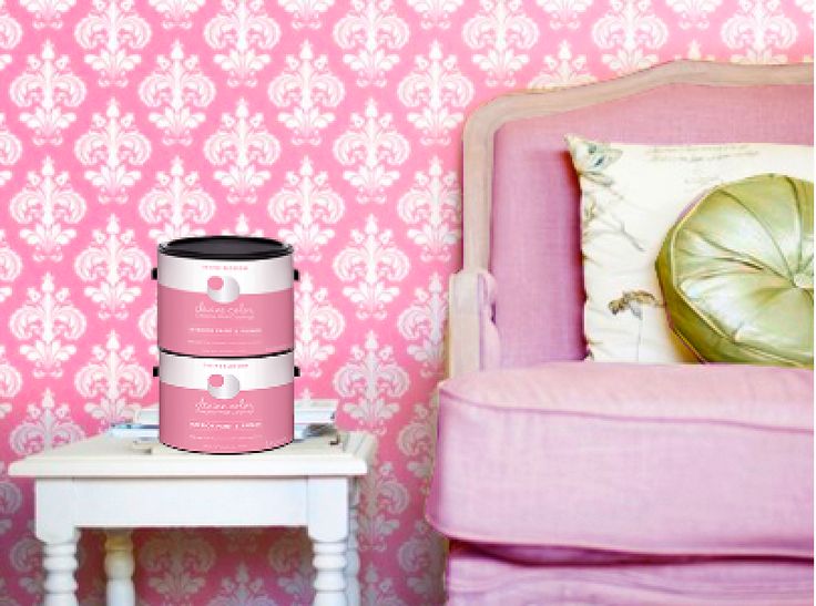 Pink Devine Color Repositionable Wallpaper And Paint Exclusively At