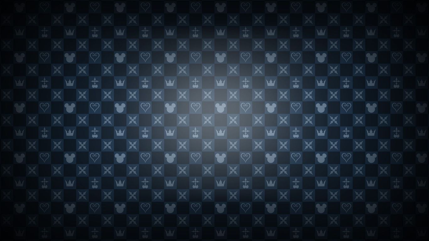 Kingdom Hearts pattern wallpaper 14547 1365x768
