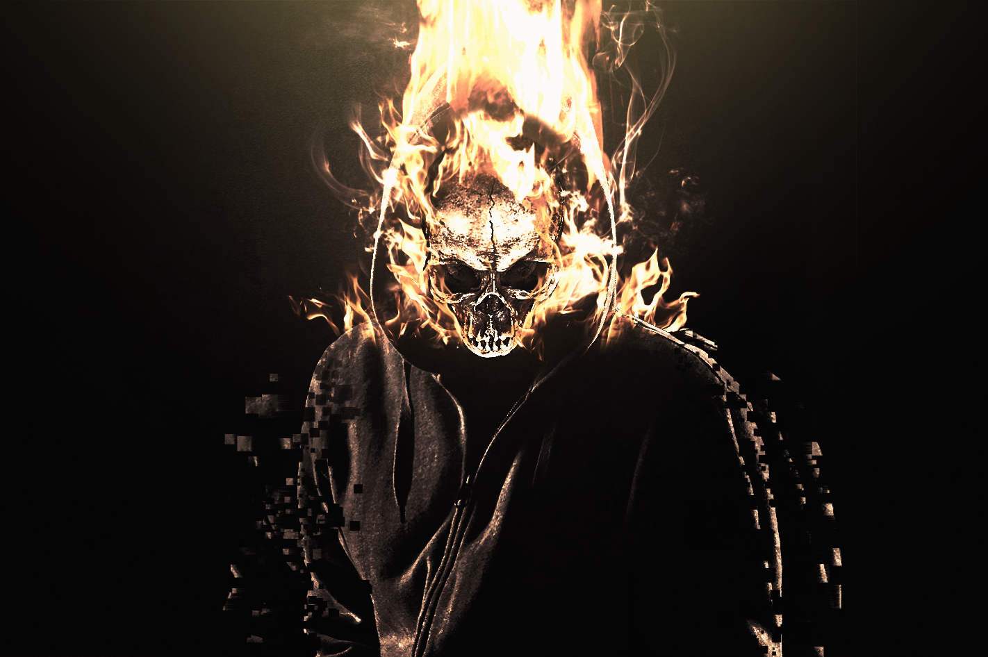Flaming Skull Manipulation Wallpaper By Rcdezine