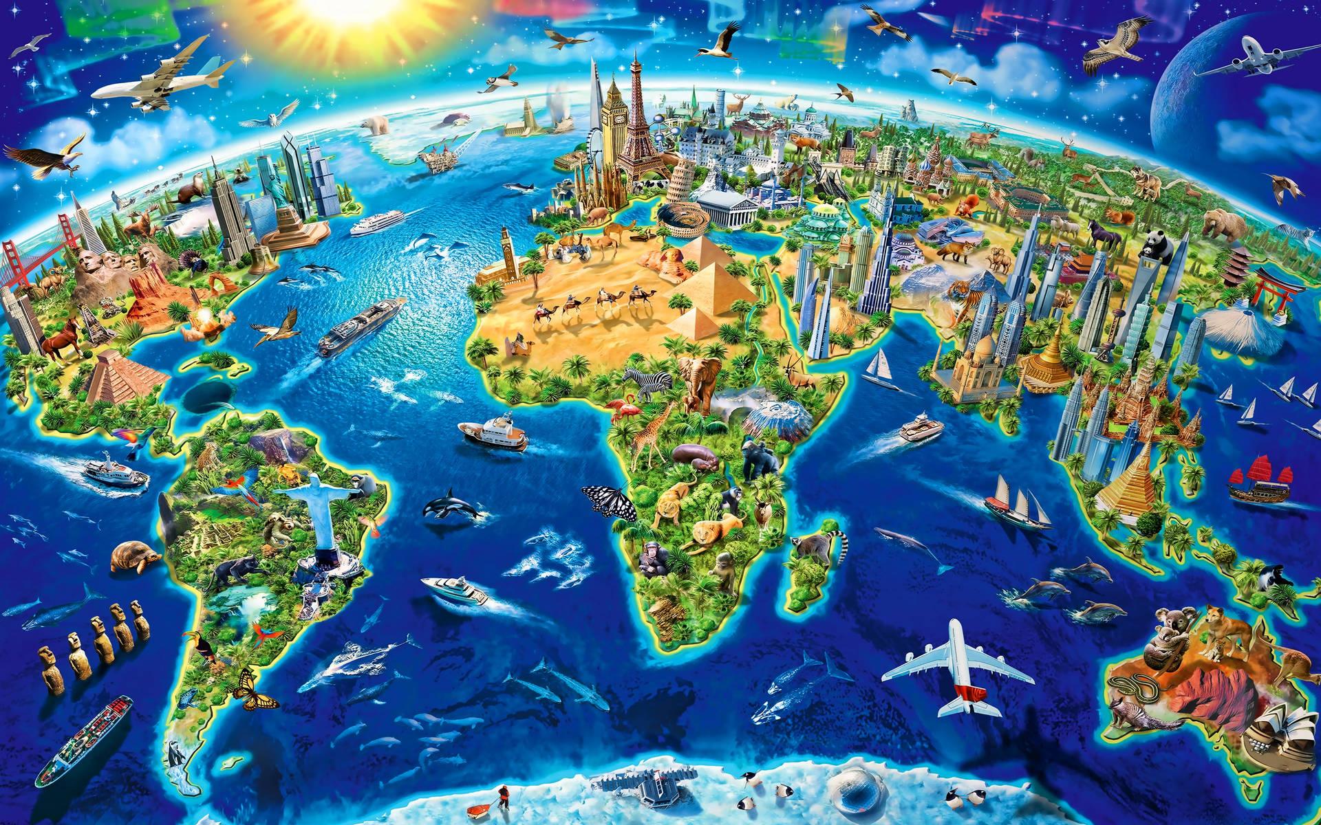 World Map Wallpaper