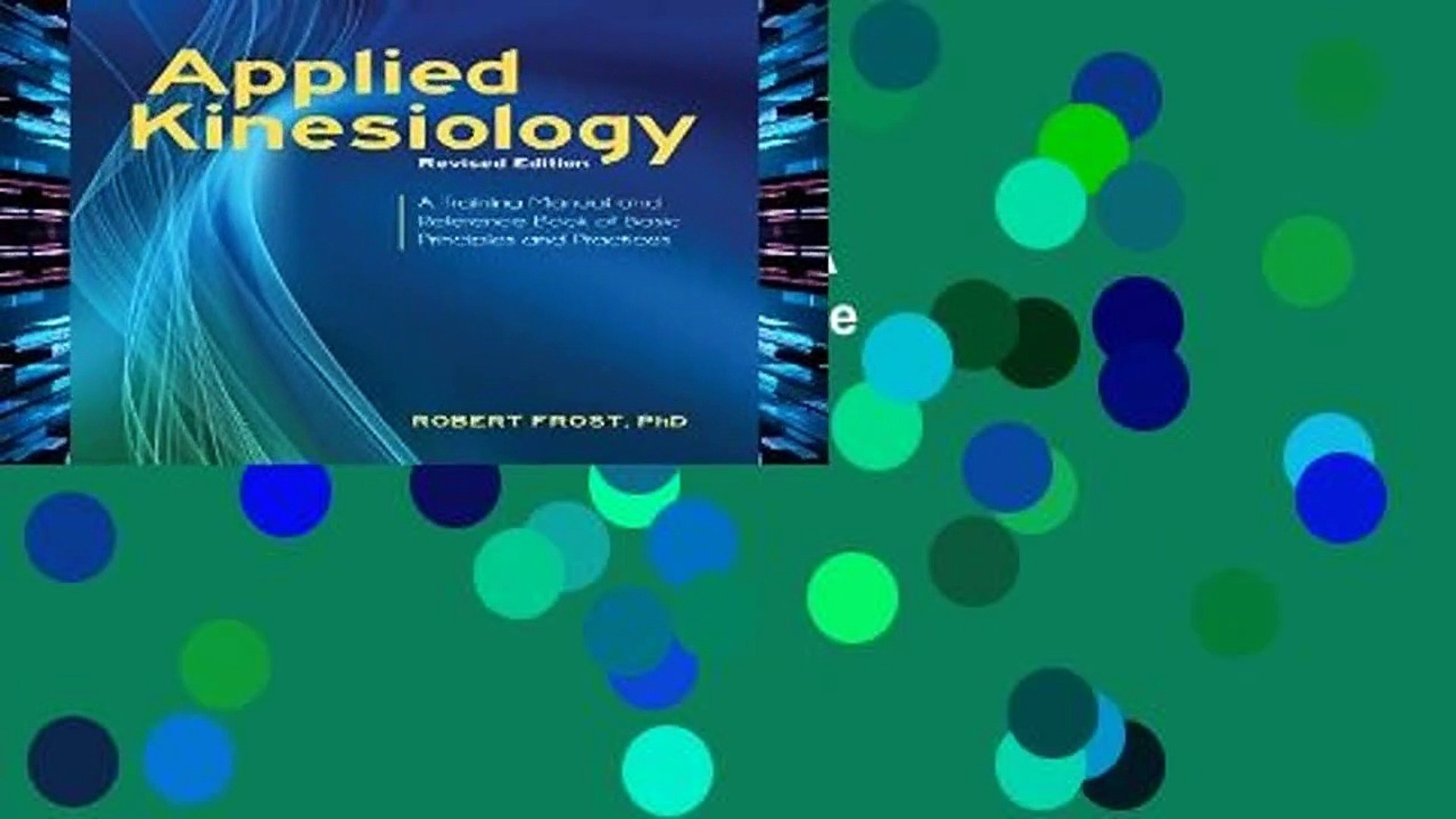 P D F Applied Kinesiology A Training Manual And Reference Book