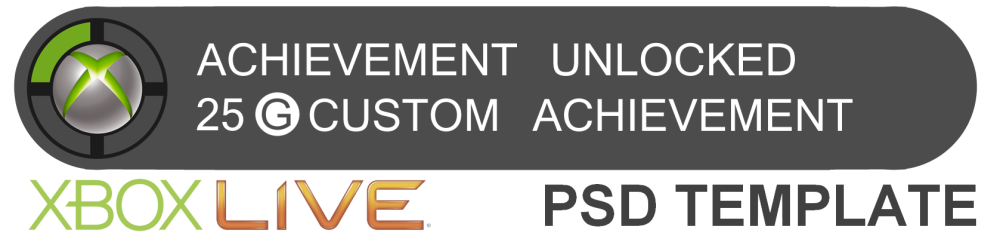 Achievement Xbox Logo Custom Psd File