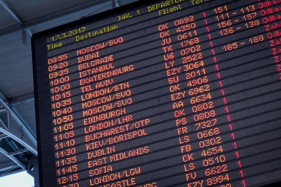 HD Wallpaper Detail Of A Typical Airport Information Board