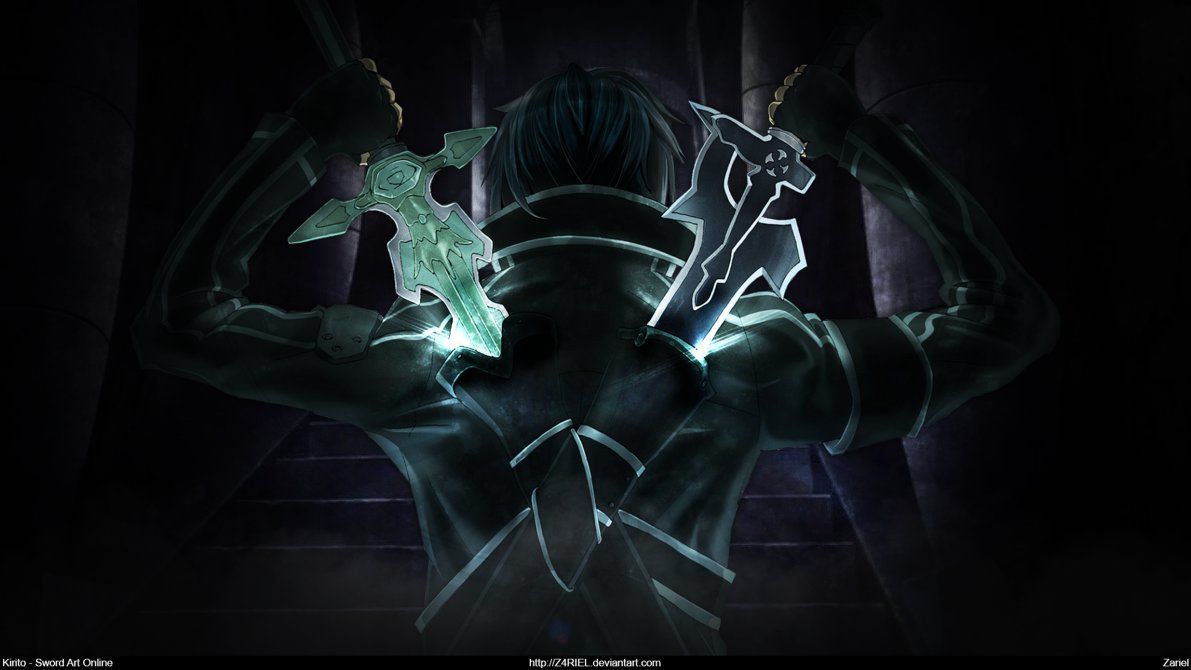 Sword Art Online Kirito Dual Blades Wallpaper