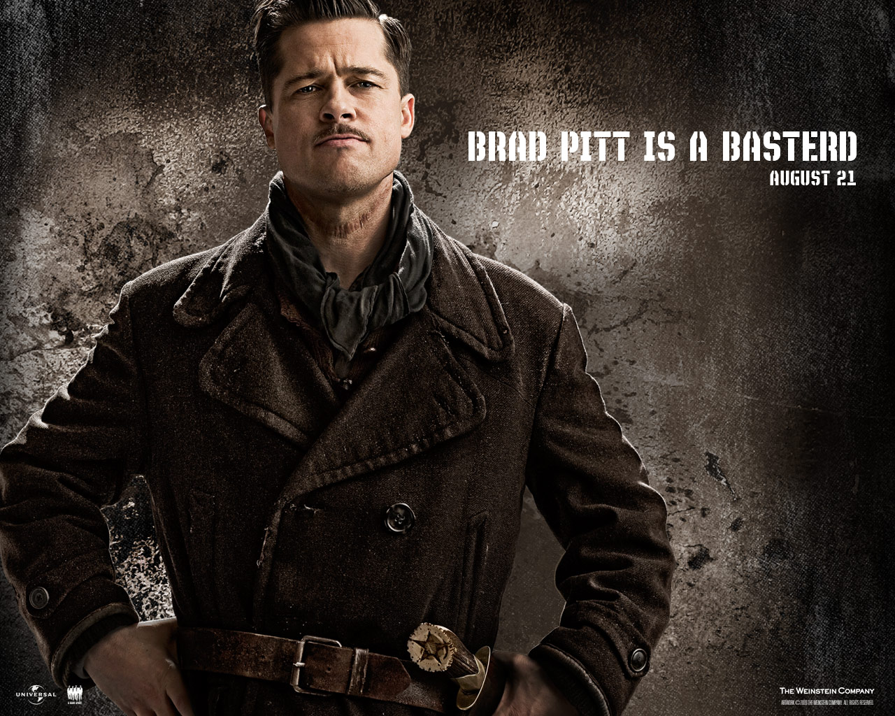 Brad Pitt's messy hair in "Inglourious Basterds" - wide 1