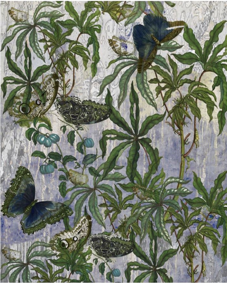 Kerrie Brown Plein Air Dining Fabric Wallpaper