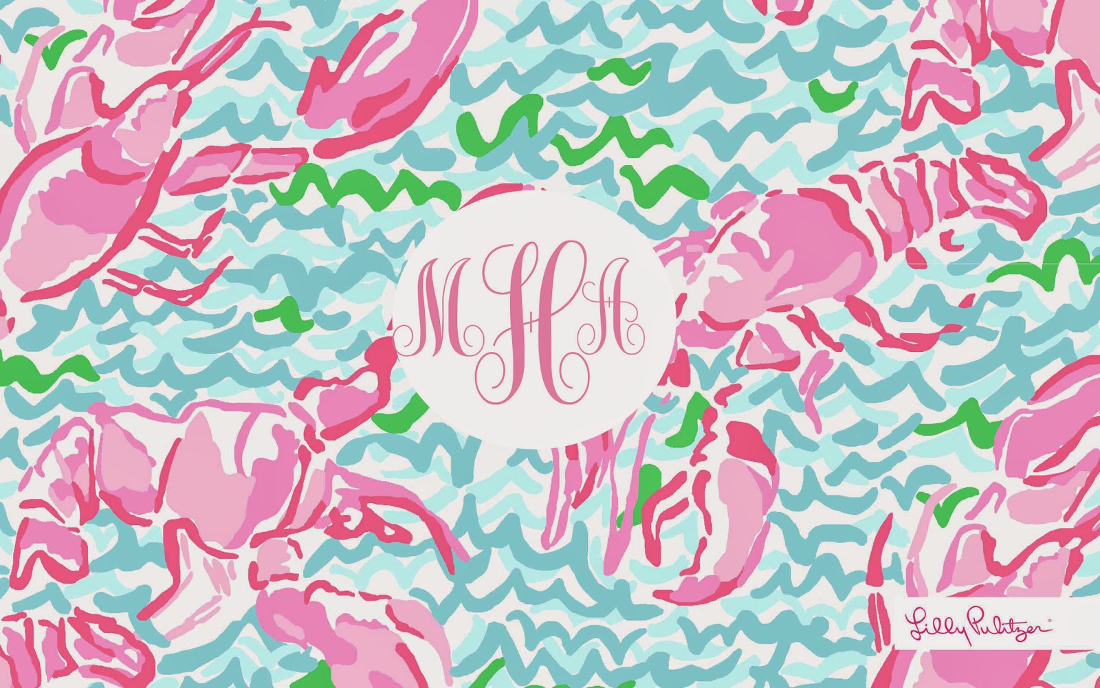 The Northern Southern Belle Monogrammed Lilly Pulitzer Desktop