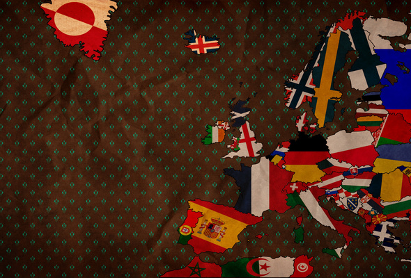 Wallpaper Map Graphics Europe Flag Desktop 3d