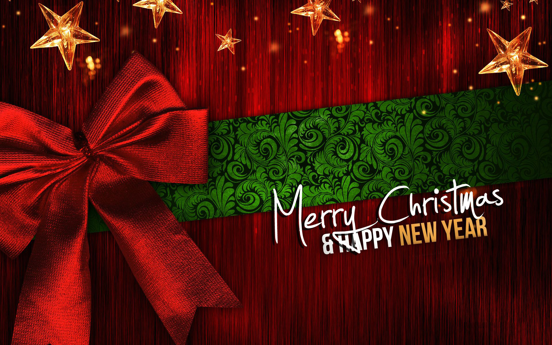 Merry Christmas And Happy New Year Wallpaper