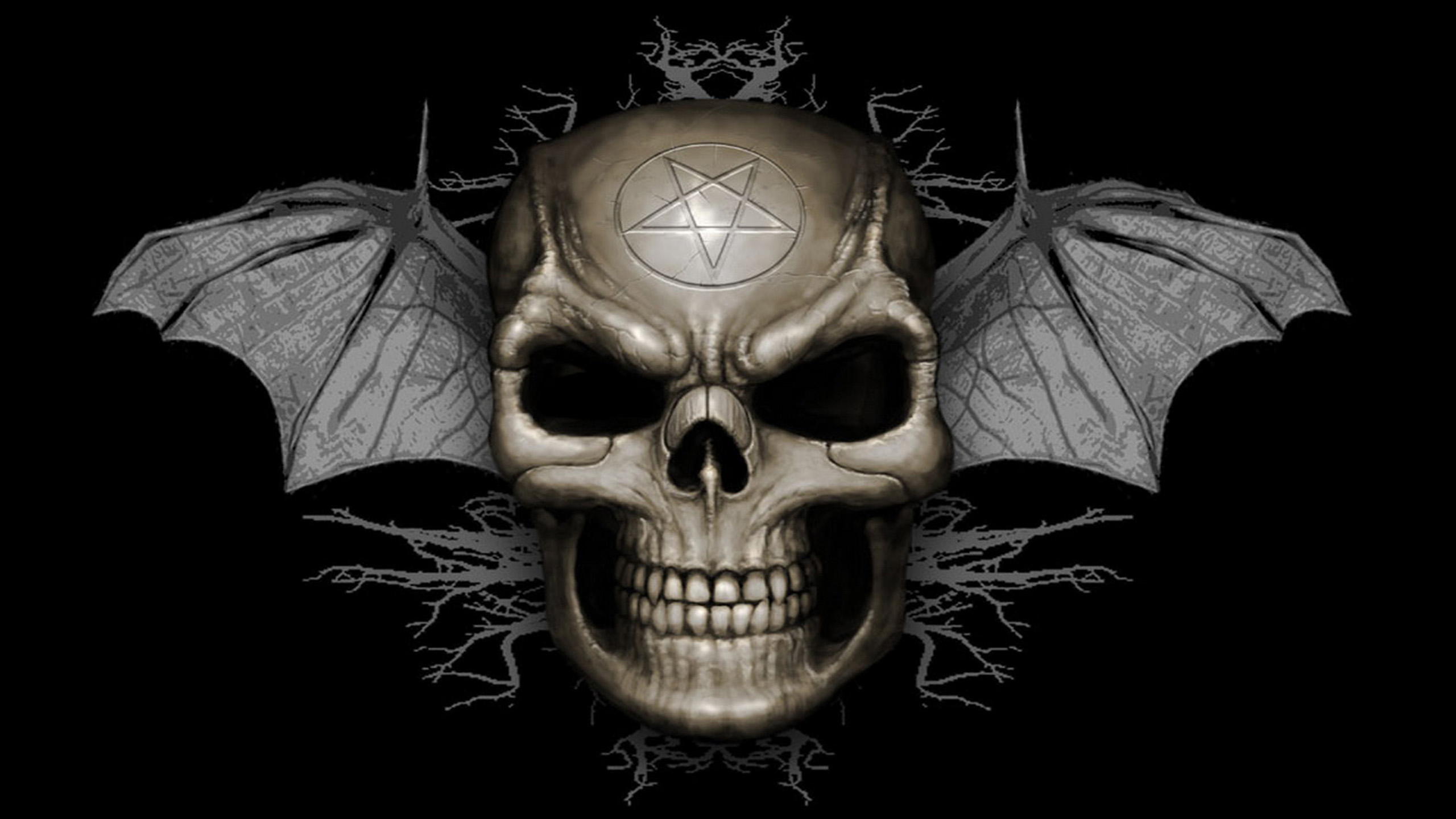 Evil Skull Bat Wallpaper HD Desktop