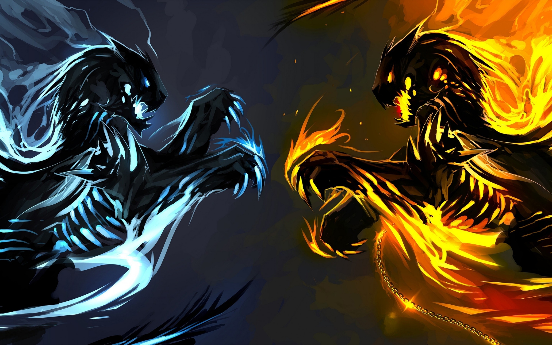 Wallpaper Ice And Fire Dragons HD Expert