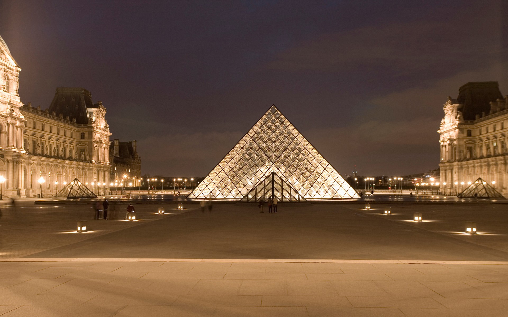 Louvre Museum Paris Widescreen Wallpaper Wide