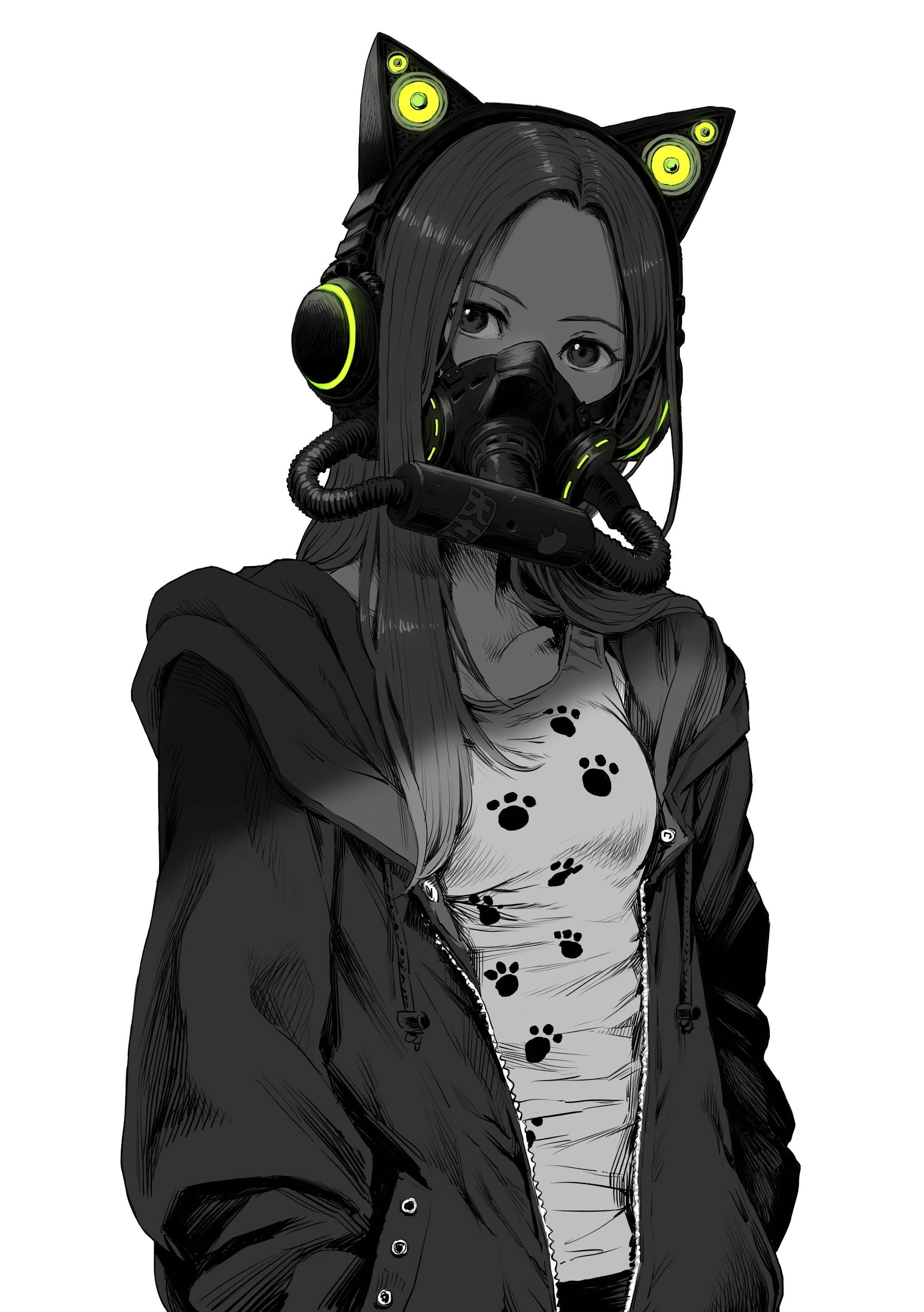 Black And White Anime Wallpaper