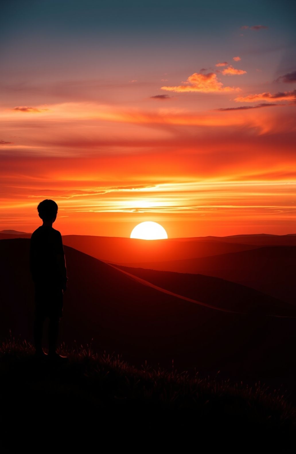 Shadow Boy Sunset Wallpaper
