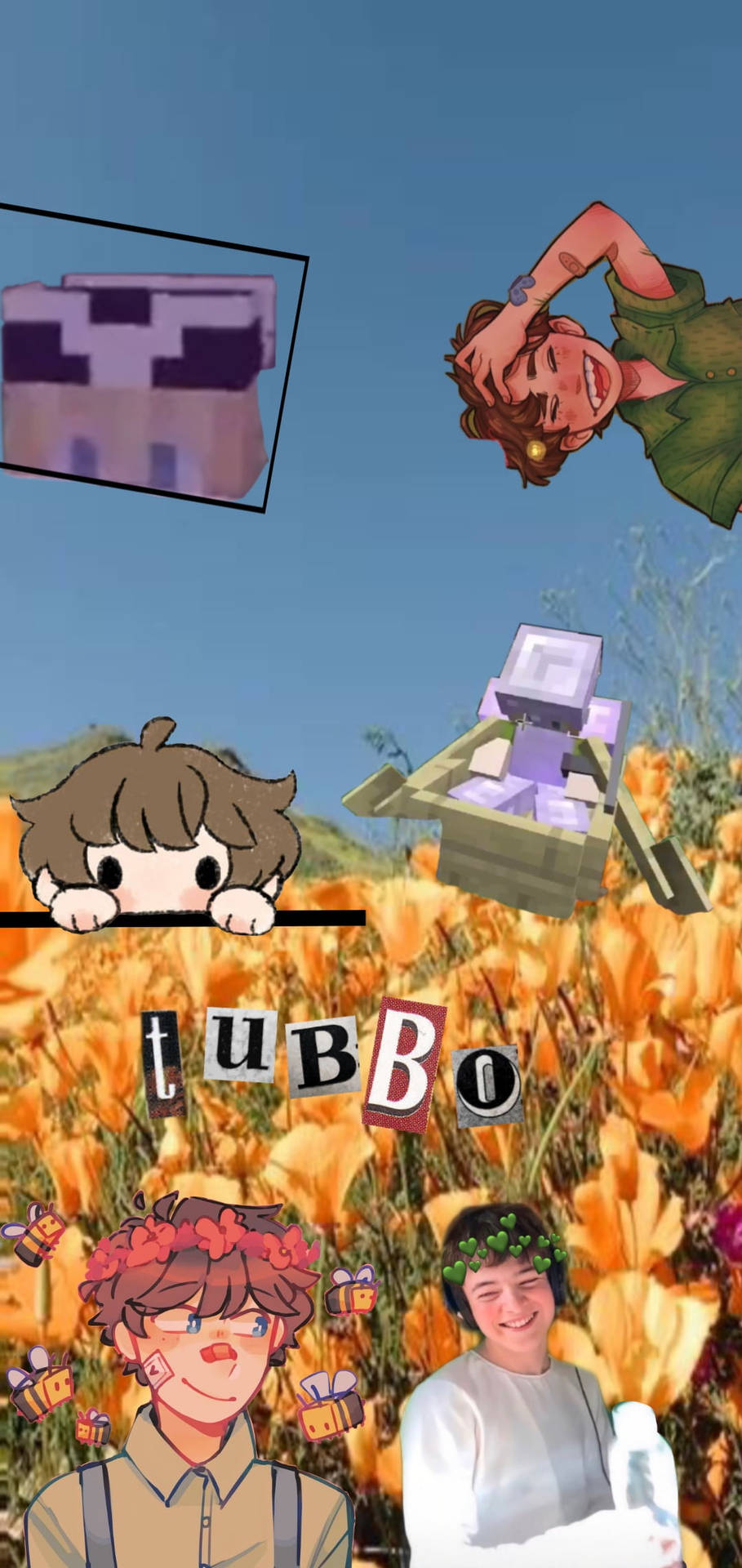 Tubbo Yellow Flowers Aesthetic Rtt2cflk67m9mubf Wallpaper
