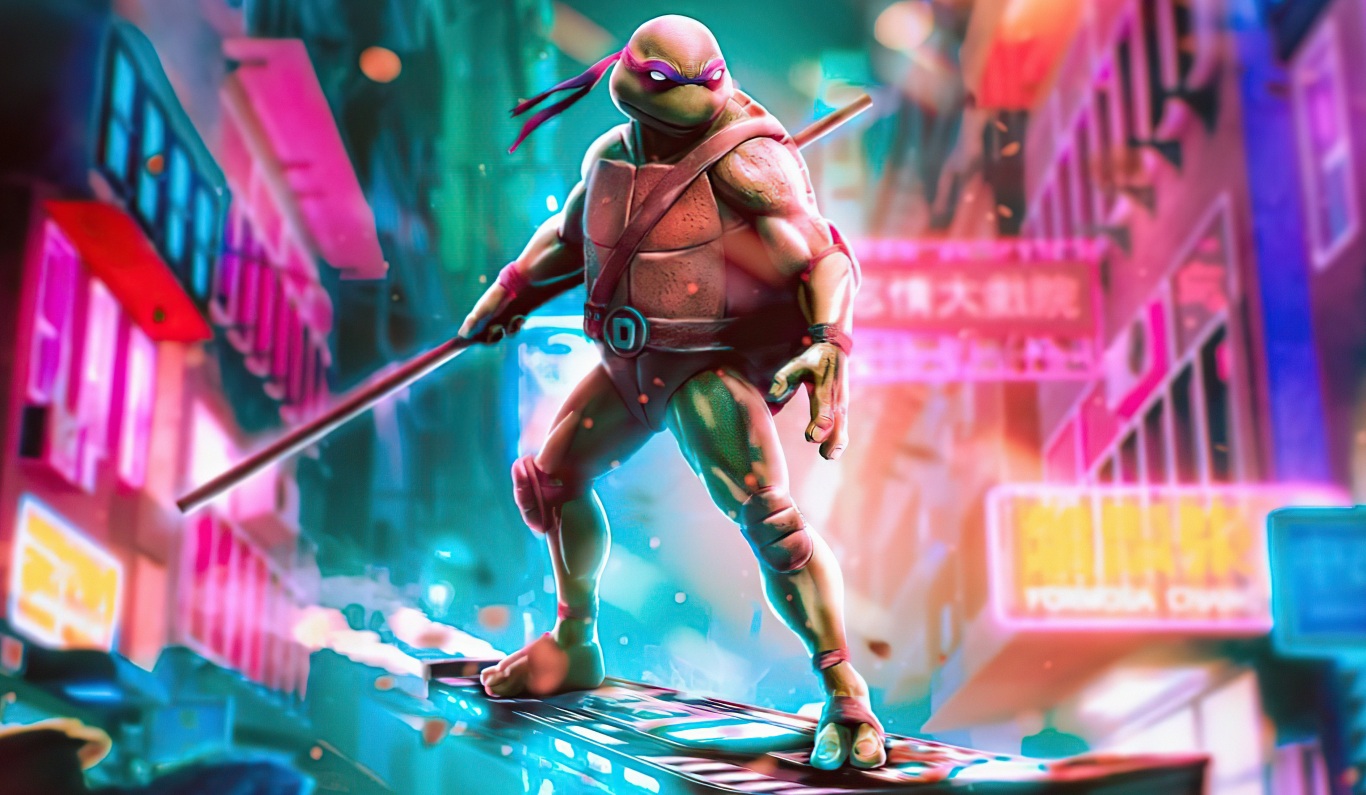 Wallpaper 4k The Cyberpunk Ninja Turtle