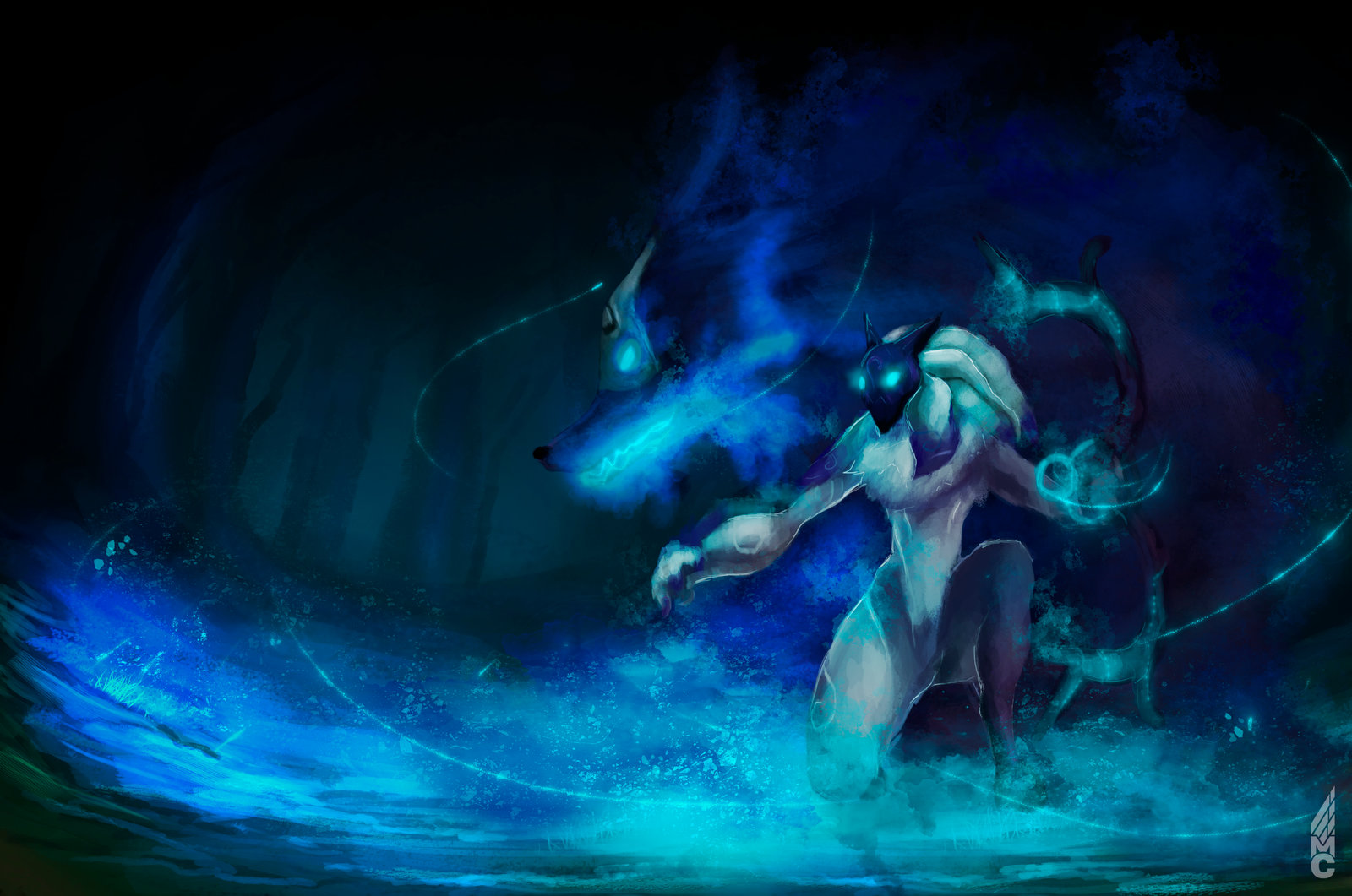 Kindred League of Legends Fan art by MCilustracion on