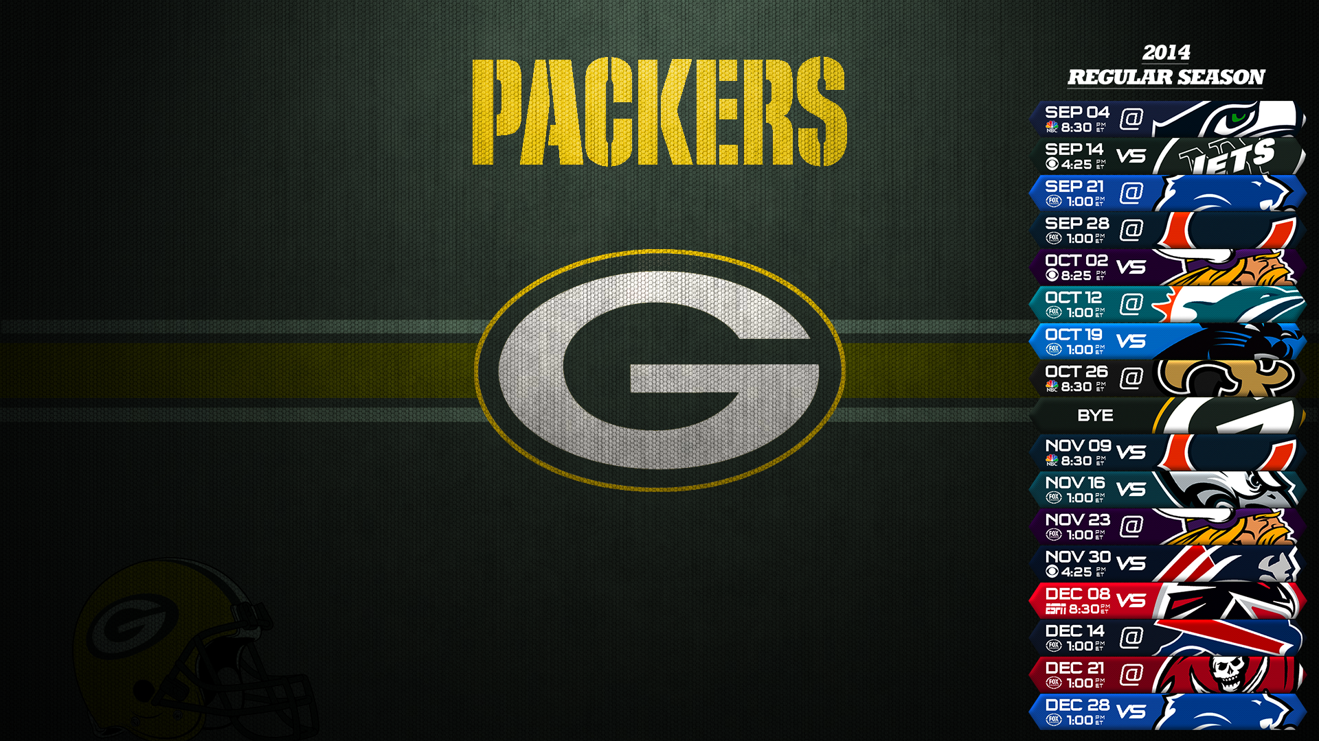 Packers Schedule Wallpaper