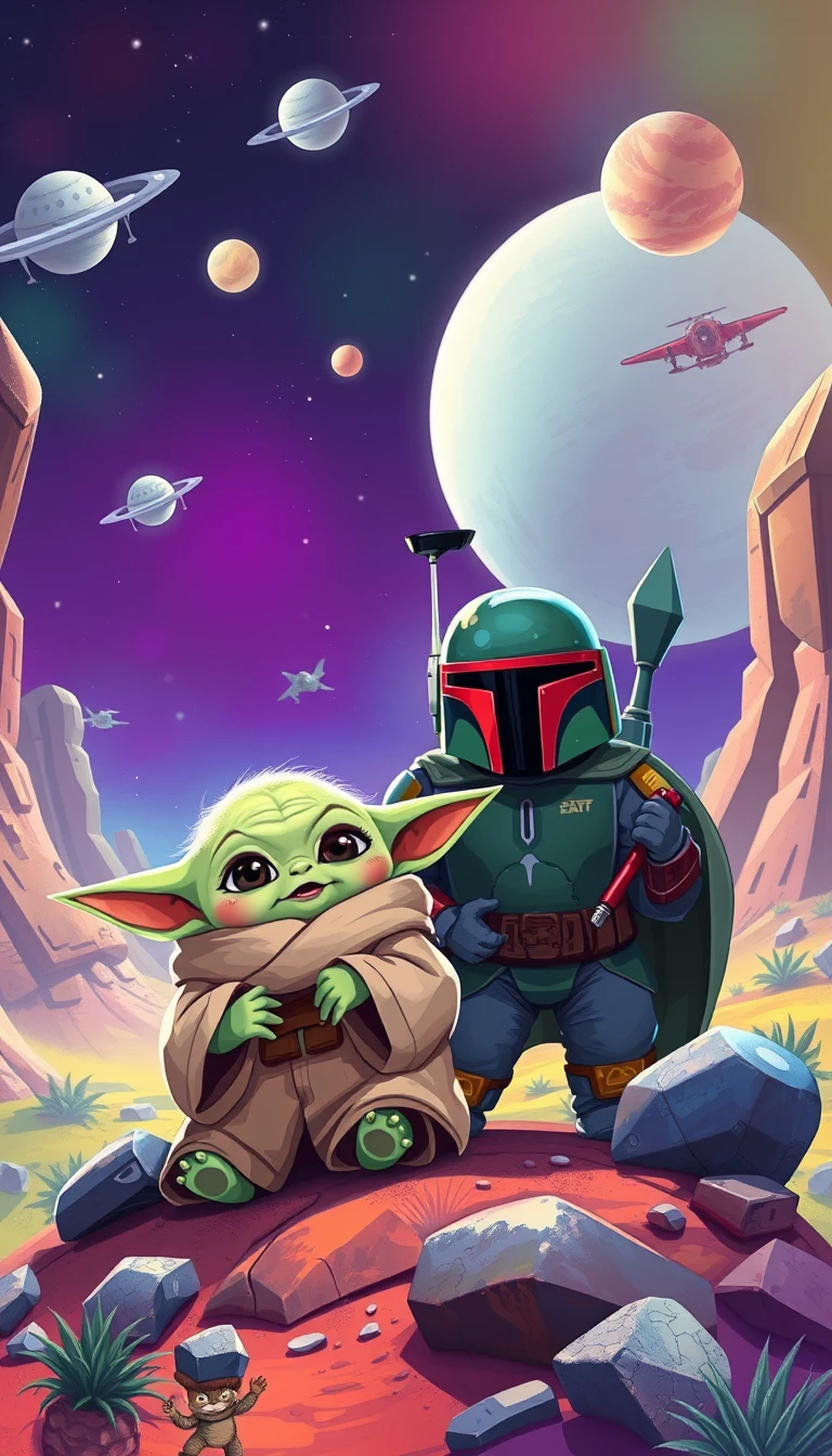 Baby Yoda Boba Wallpaper