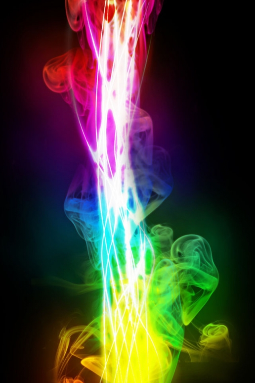 Neon Smoke iPhone HD Wallpaper Cool Shelf Background