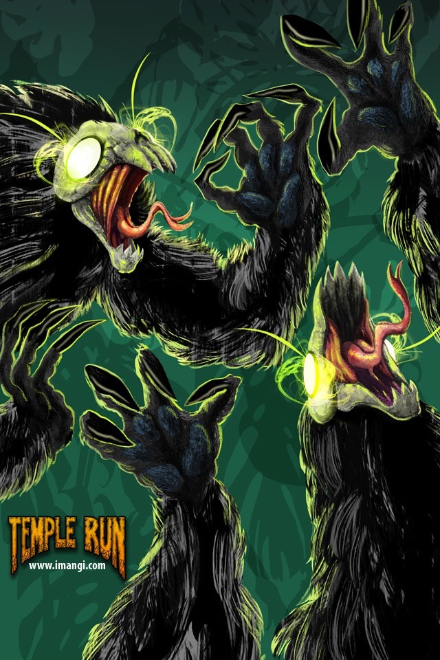 IN SEARCH OF THE Evil monkey Temple Run wallpaper